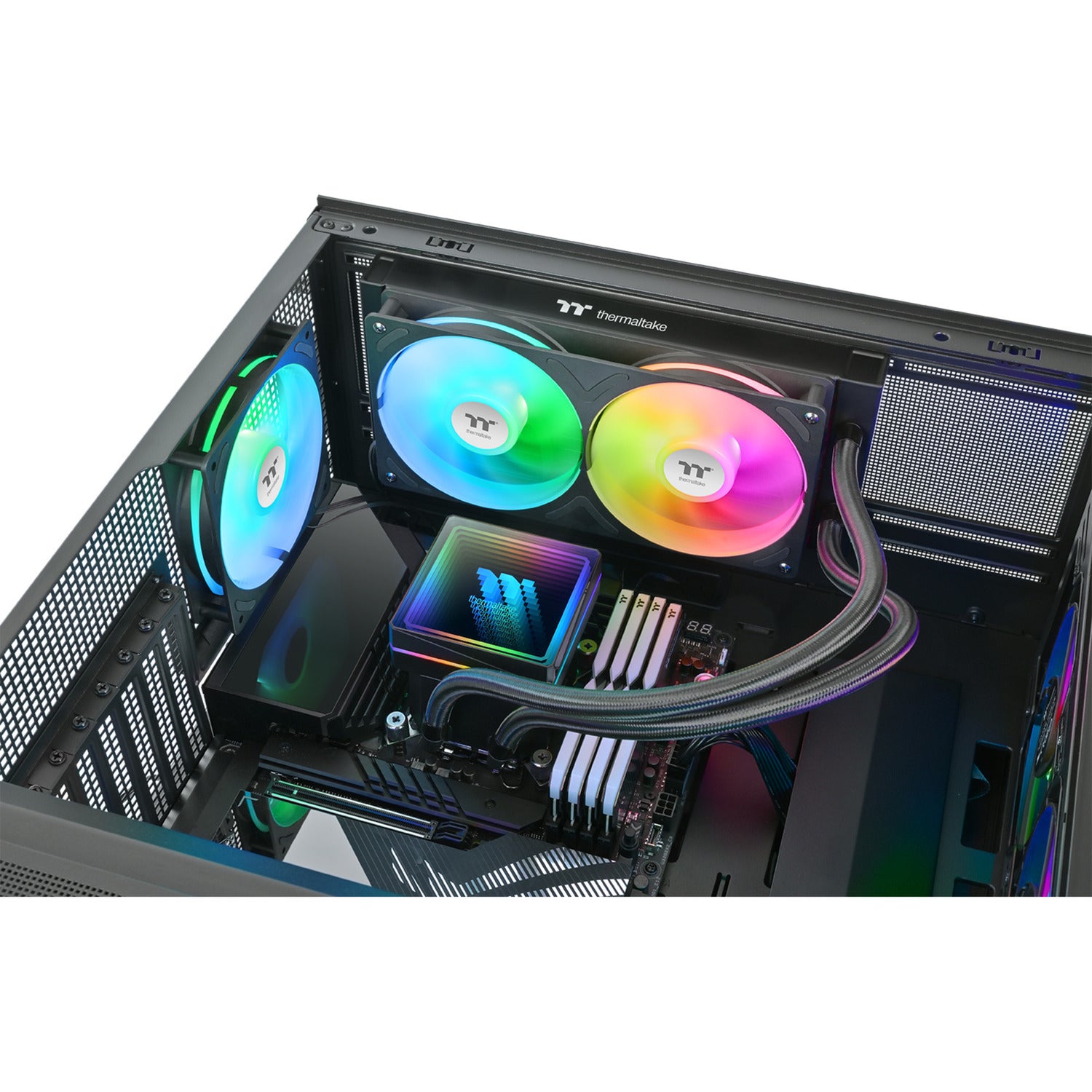 Thermaltake th240-s v3 argb sync aio liquid cooler waterkoeling (zwart)