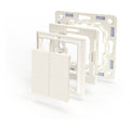 Shelly blu wall switch 4 + gira merten adapter schakelaar (wit, bluetooth 4.2)