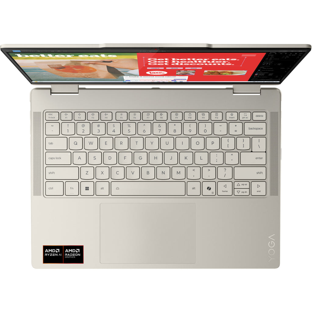 Lenovo yoga 7 2-in-1 14akp10 (83jr00atmh) 14 copilot+ laptop (aluminium | ryzen ai 7 350 | radeon 860m graphics | 16 gb | 512 gb ssd | touch)