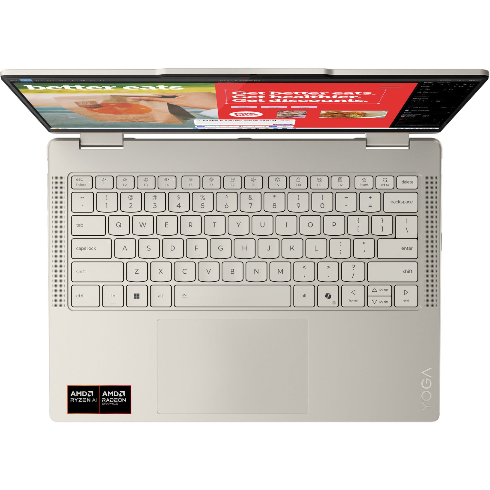 Lenovo yoga 7 2-in-1 14akp10 (83jr00atmh) 14 copilot+ laptop (aluminium | ryzen ai 7 350 | radeon 860m graphics | 16 gb | 512 gb ssd | touch)