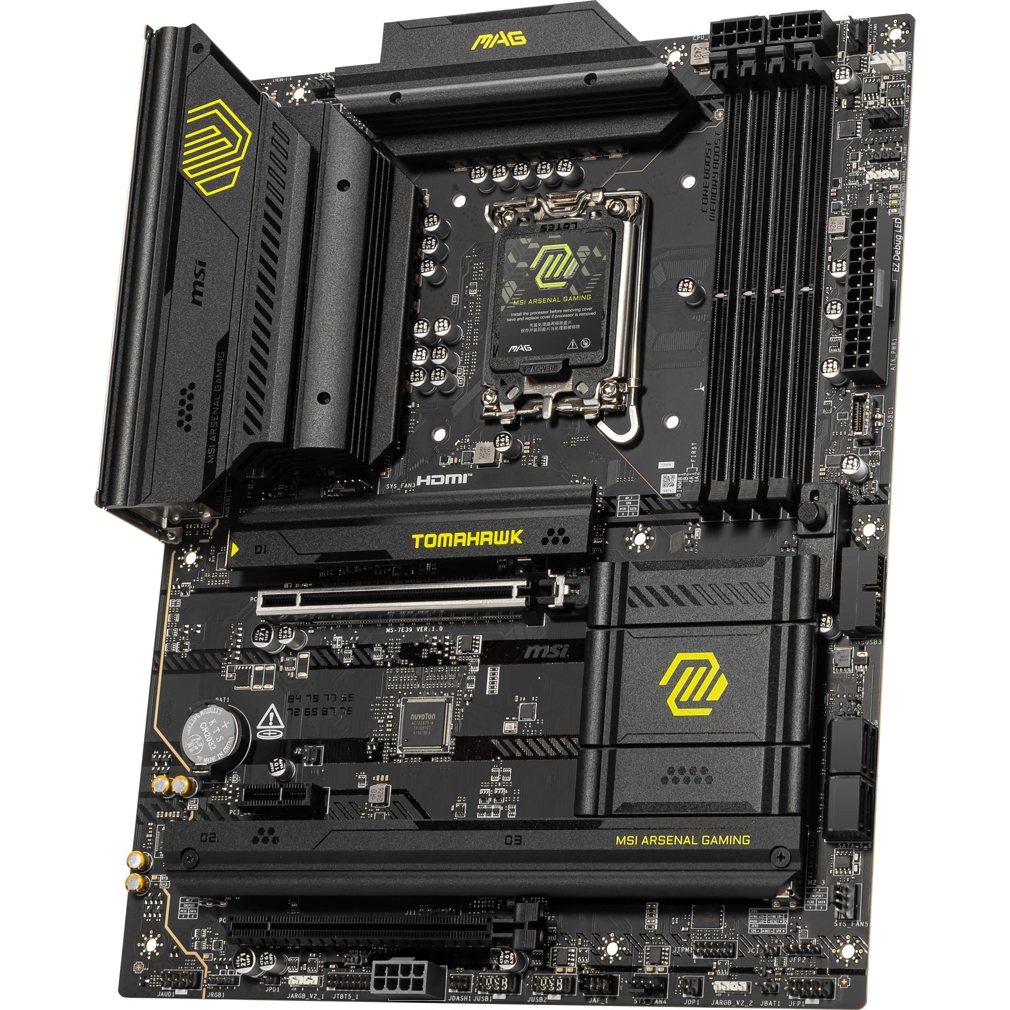 Msi mag b860 tomahawk wifi socket 1851 moederbord (raid, 5gb-lan, wi-fi 7, bt, sound, atx)