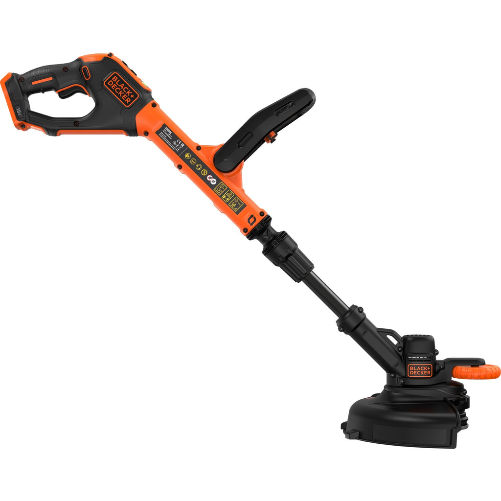 Black+decker 18v grastrimmer met 2 messen zonder accu (zwart oranje, 25 cm, accu en oplader niet inbegrepen)