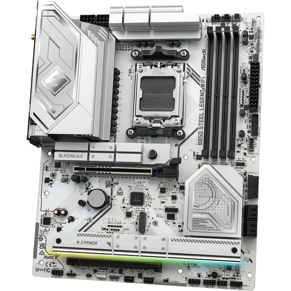 Asrock b850 steel legend wifi socket am5 moederbord (raid, 2.5 gb-lan, wi-fi 7, bt, sound, atx)
