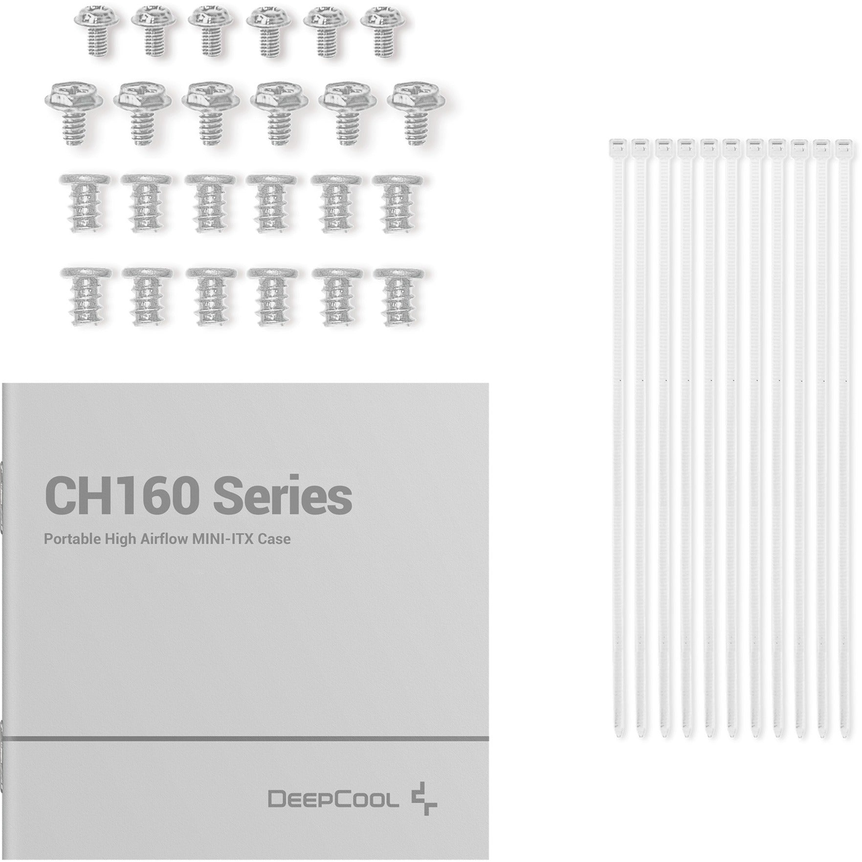 Deepcool ch160 mini tower behuizing (wit | 2x usb-a | 1x usb-c | tempered glass)