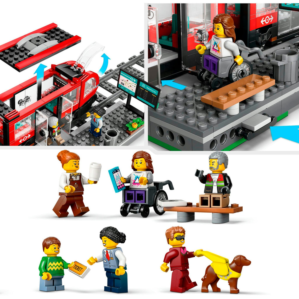 LEGO City 60423 Stadtbahn und Bahnhof
