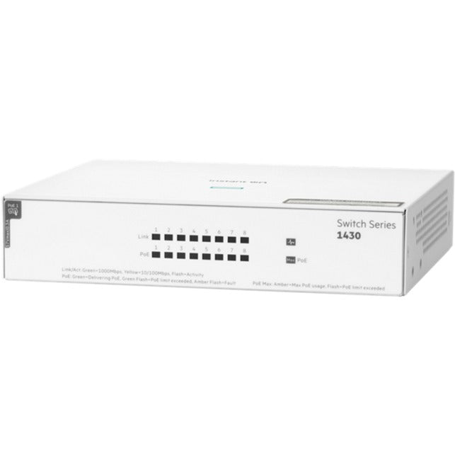 Hewlett packard enterprise instant on 1430 8g cl4 poe switch (64 watt poe)