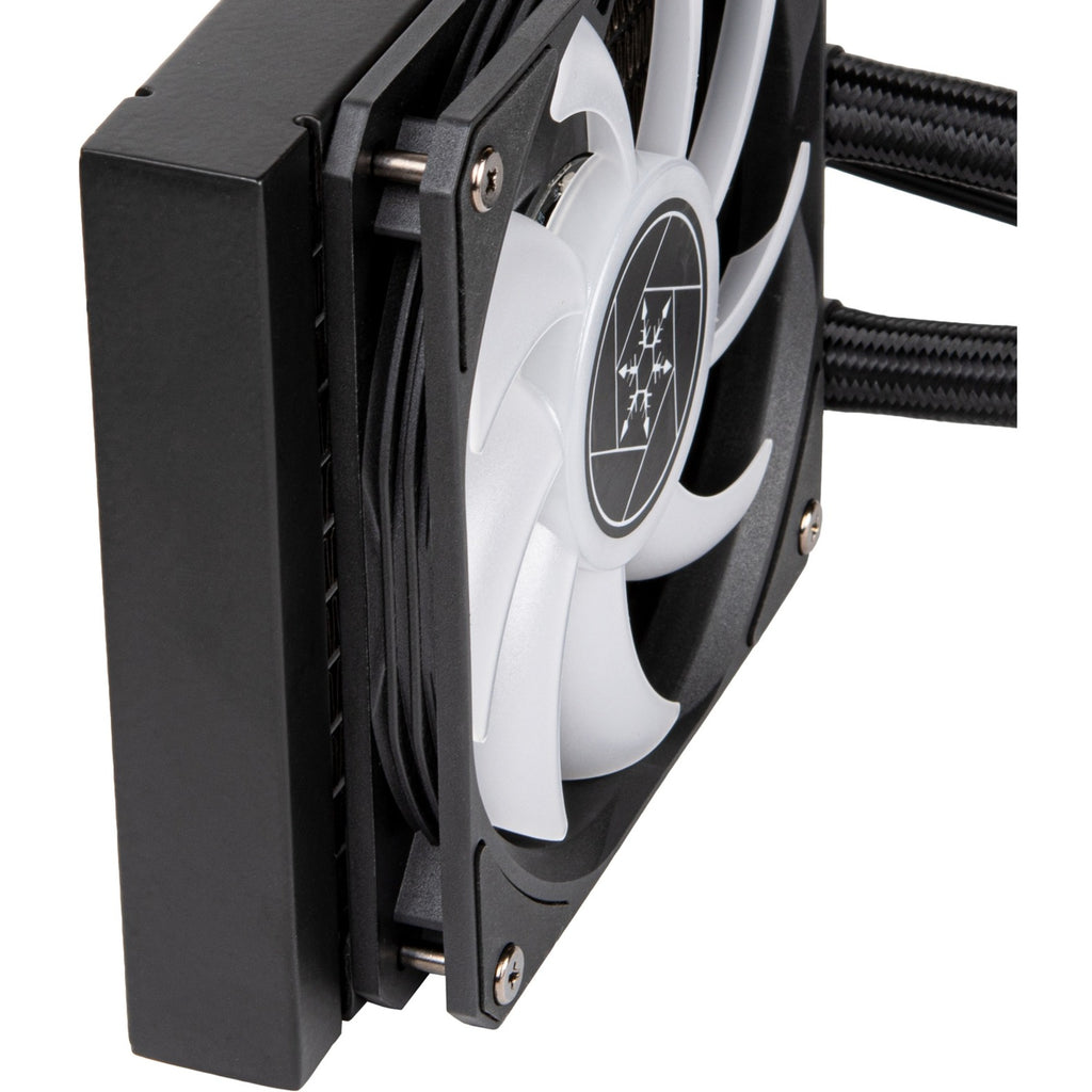 Silverstone vida 120 slim waterkoeling (zwart)