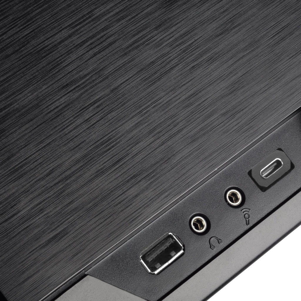 Silverstone sst-gd09b-c htpc behuizing (zwart | 1x usb-a | 1x usb-c)