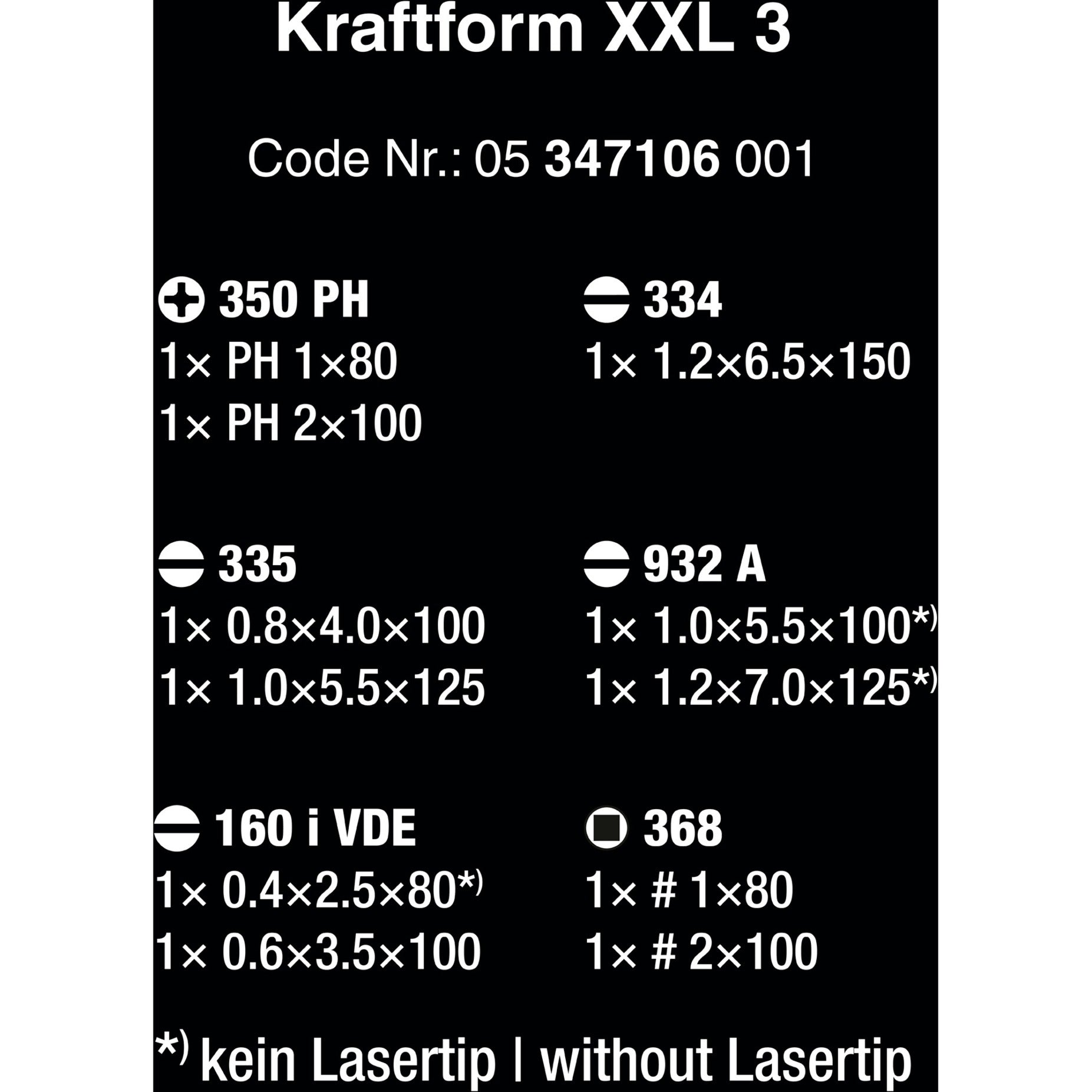 Wera kraftform xxl 3 schroevendraaier (11-delig)
