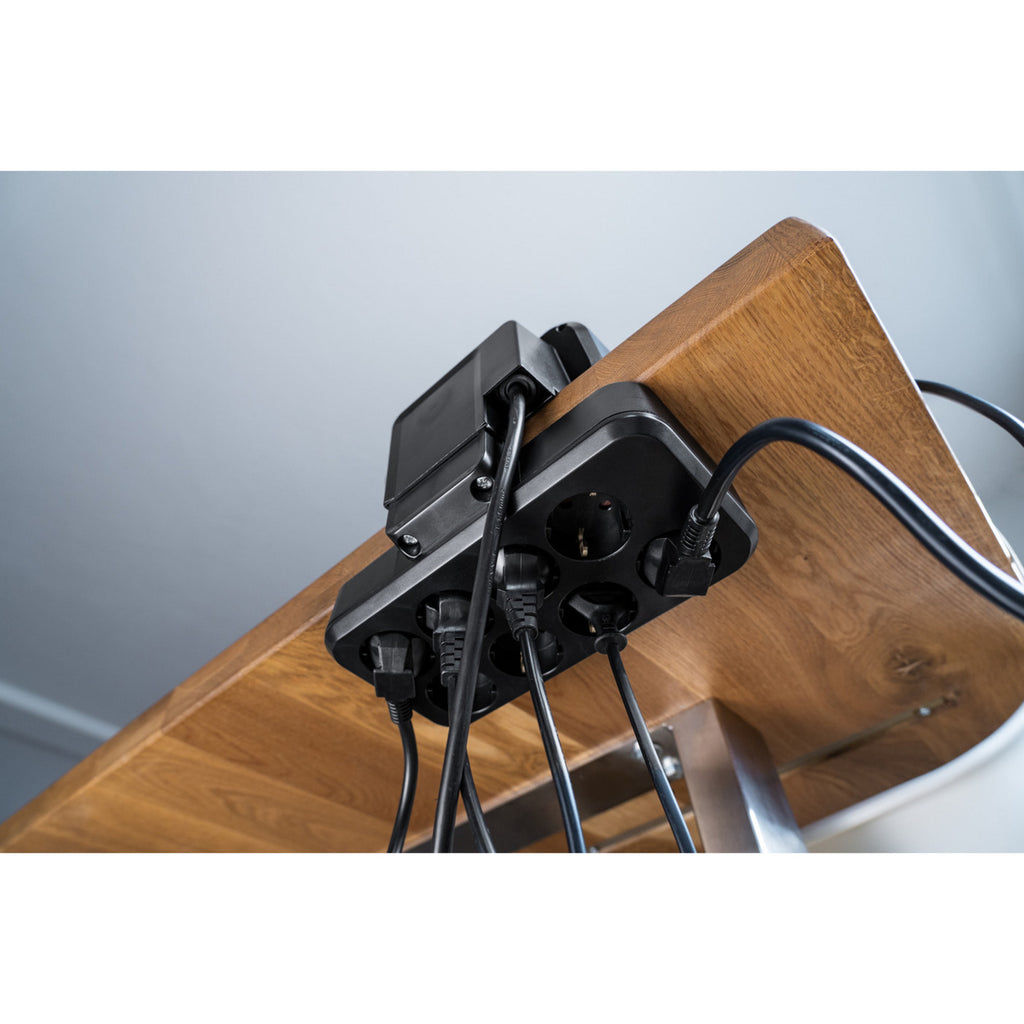 Brennenstuhl estilo duplex stekkerdoos met schakelaar stekkerdoos (zwart zilver, 1x usb c, 1x usb a)
