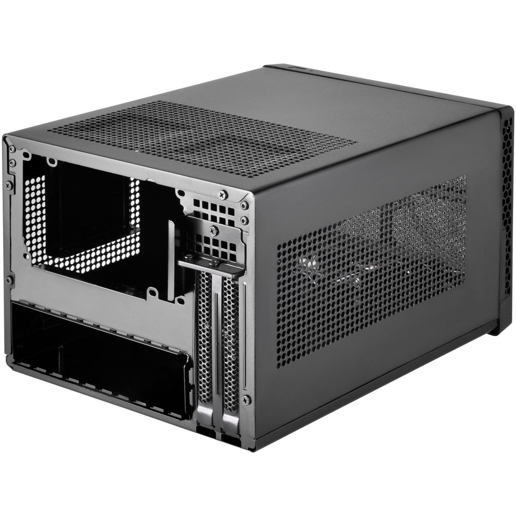 Silverstone sst-sg13b-c mini tower behuizing (zwart | 1x usb-a | 1x usb-c)