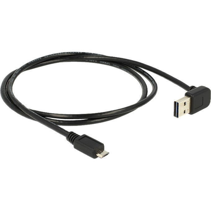 Delock usb-a 2.0 male 90° > micro-usb male kabel (zwart, 1 meter)