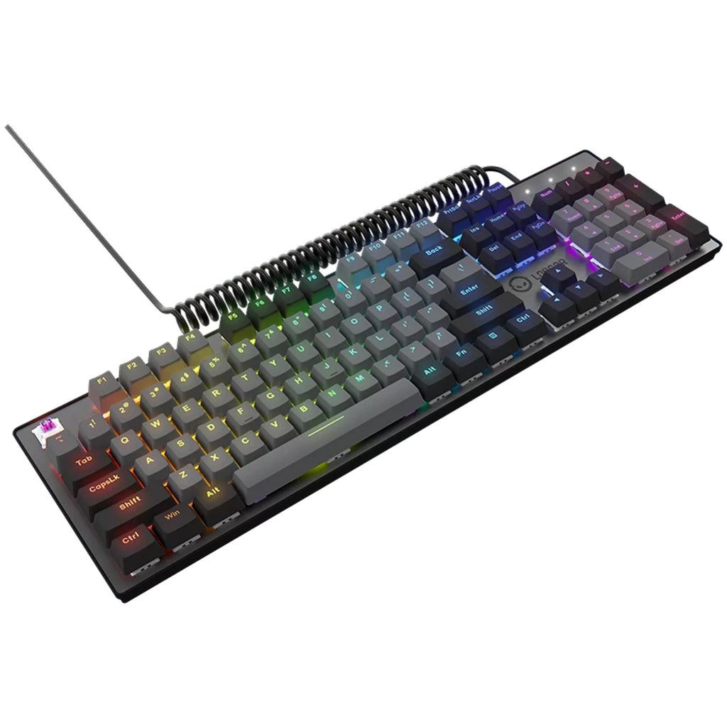 Lorgar azar 514 rgb mechanisch gaming toetsenbord (zwart, us lay-out (qwerty), logar dream, 100%, rgb)