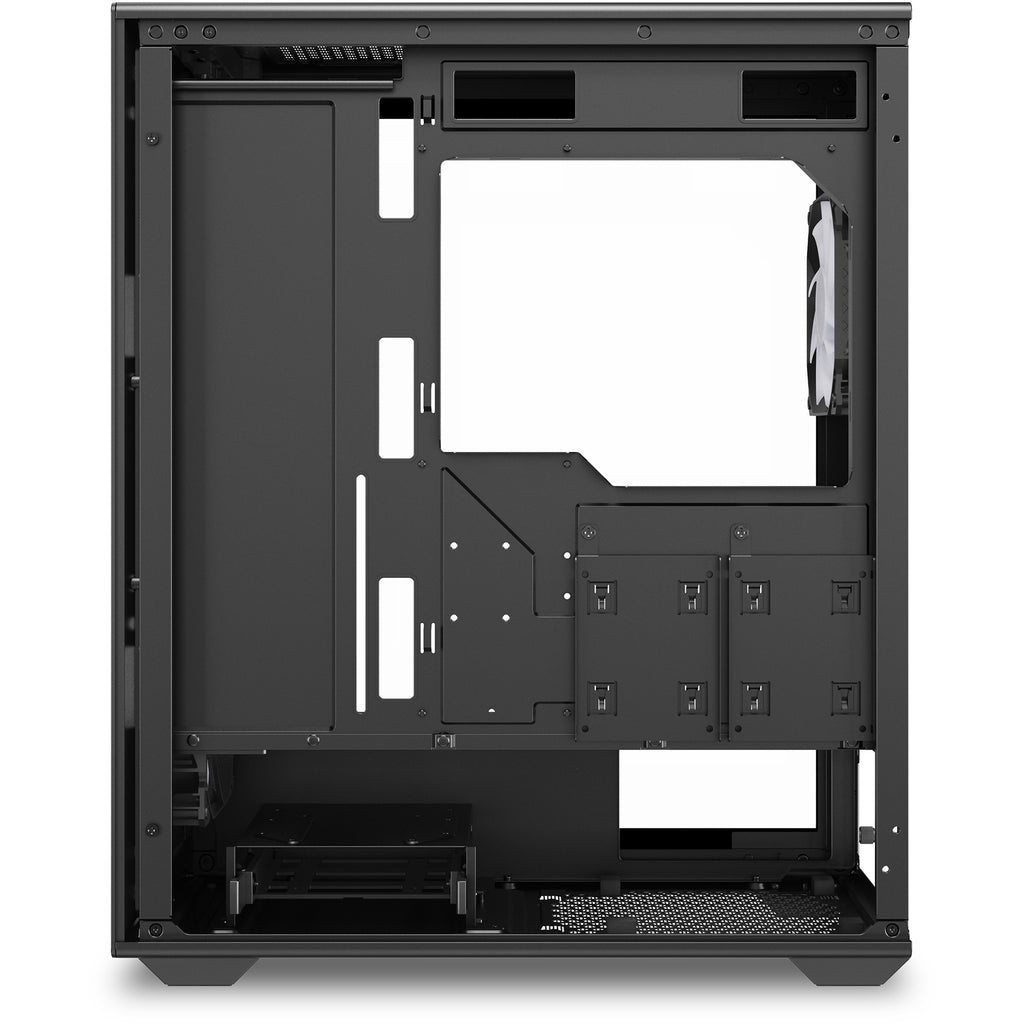 Sharkoon vk4 rainbow midi tower behuizing (zwart | 2x usb-a | rgb | tempered glass)