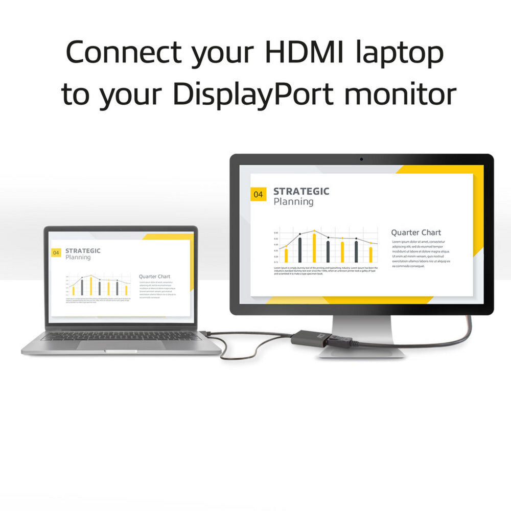 Act connectivity hdmi naar displayport adapter, 4k@60hz (zwart)