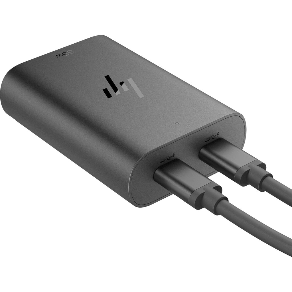 Hp 65w gan usb-c laptop oplader (zwart)