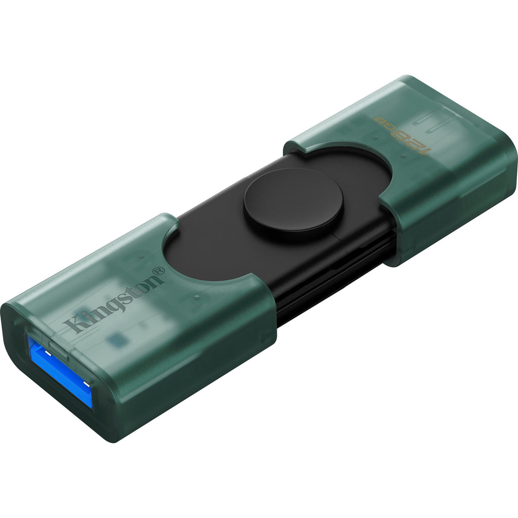 Kingston datatraveler duo 128 gb usb-stick (groen zwart, dtdeg2 128gb)
