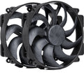 Noctua nf-a14x25r g2 pwm sx2-pp chromax.black case fans (zwart, 2 stuks, 140 x 140 x 25 mm)
