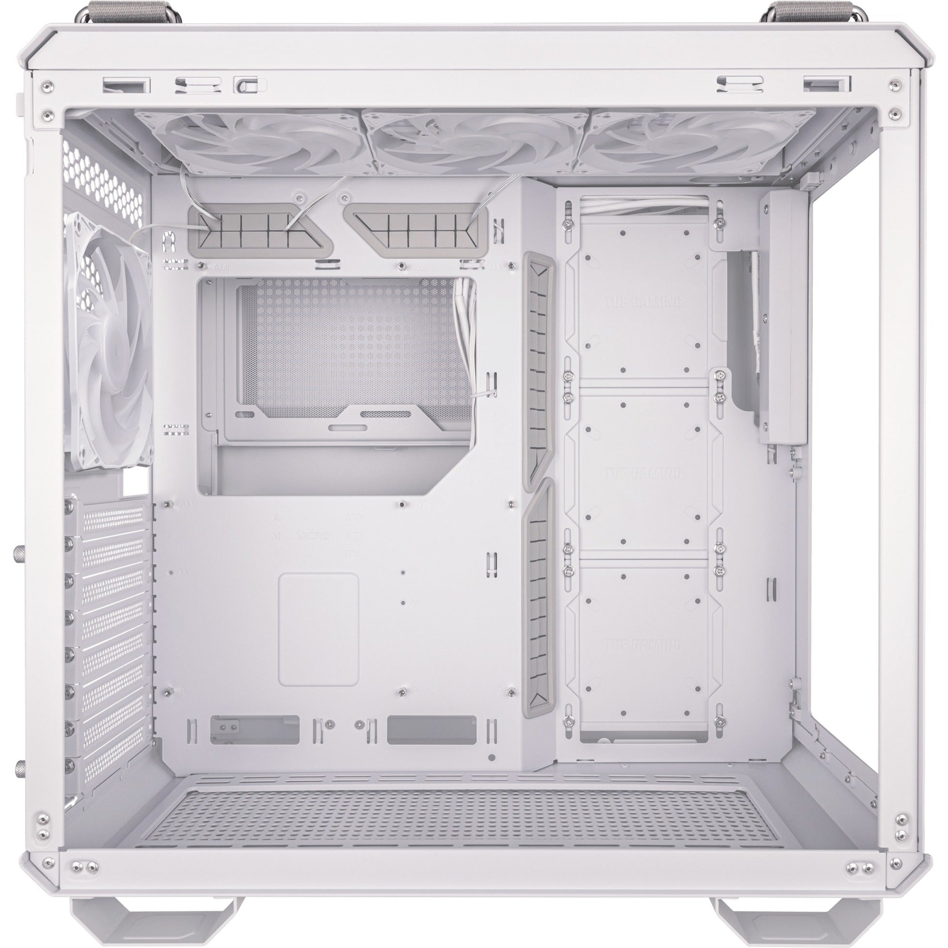 Asus tuf gaming gt502 plus midi tower behuizing (wit | 2x usb-a | 1x usb-c | tempered glass)