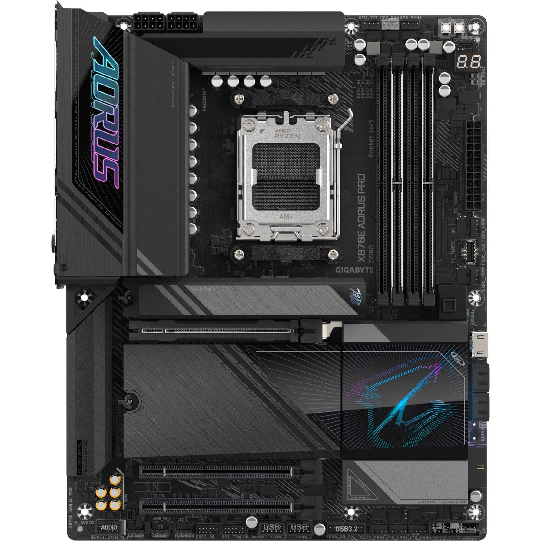 Gigabyte x870e aorus pro socket am5 moederbord (zwart, raid, 2.5gb-lan, wi-fi 7, bt, sound, atx)