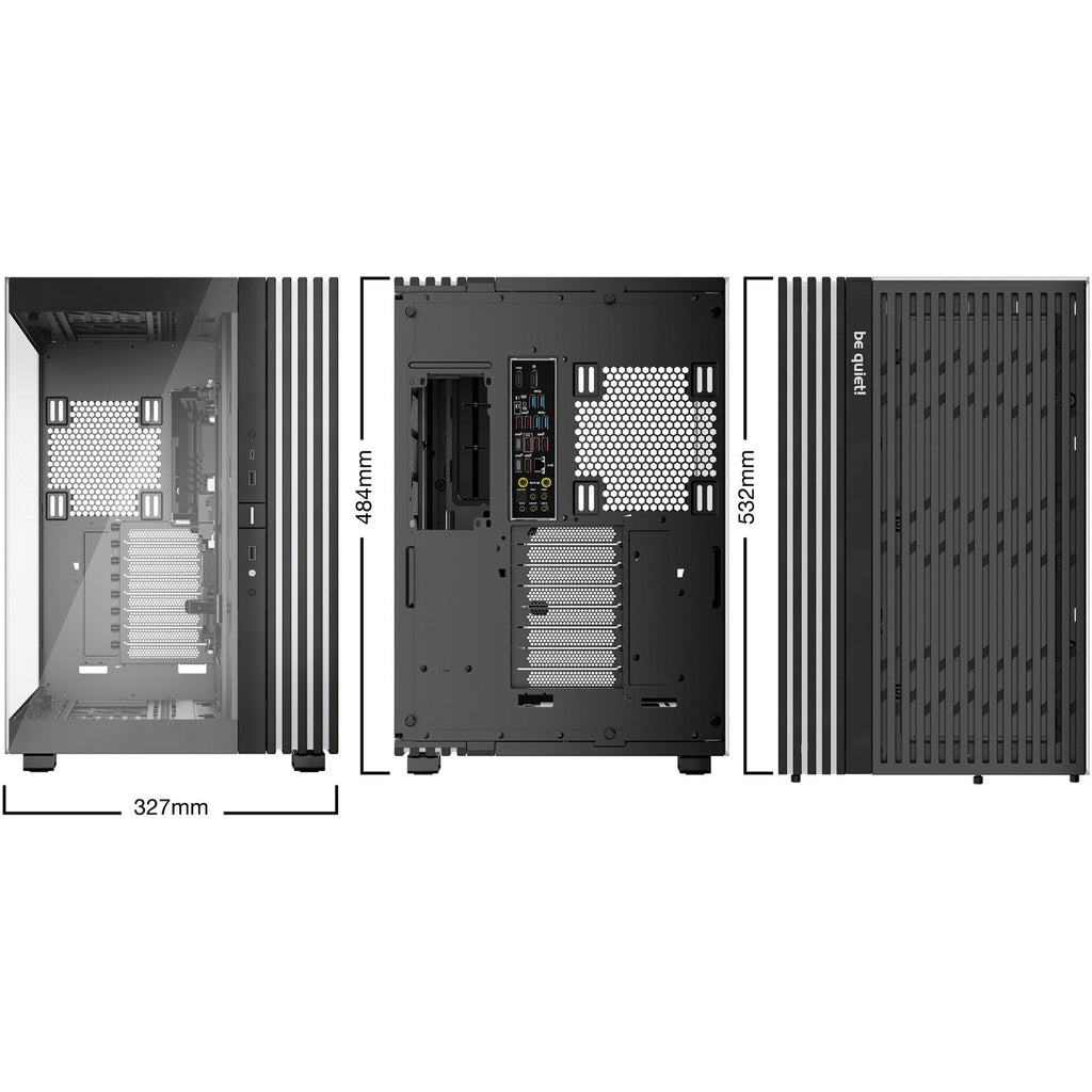 Be quiet! light base 900 dx big tower behuizing (zwart | 2x usb-a | 1x usb-c | rgb | window)