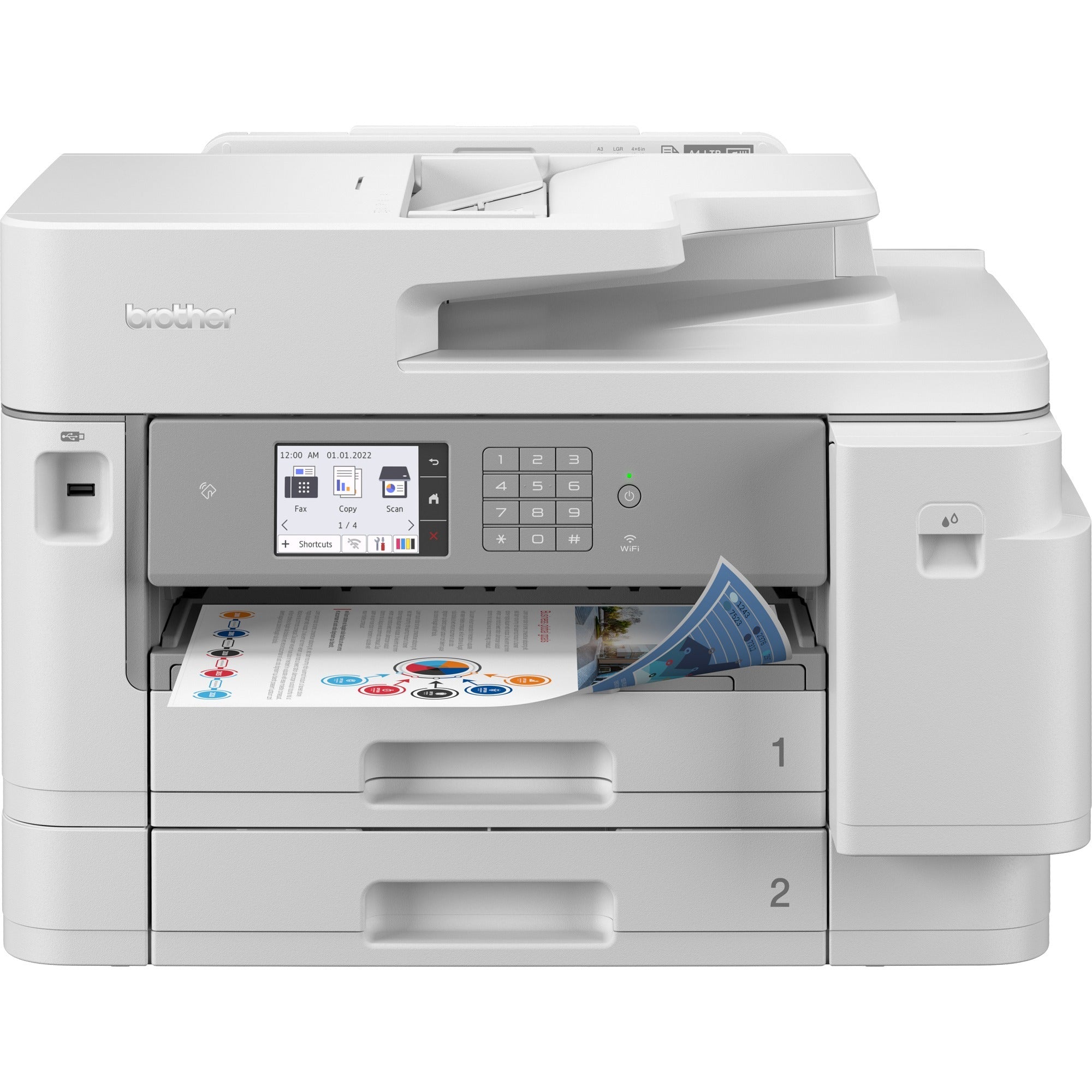 Brother mfc-j5955dw all-in-one inkjetprinter met faxfunctie (grijs, scannen, kopiëren, faxen, lan, wi-fi)