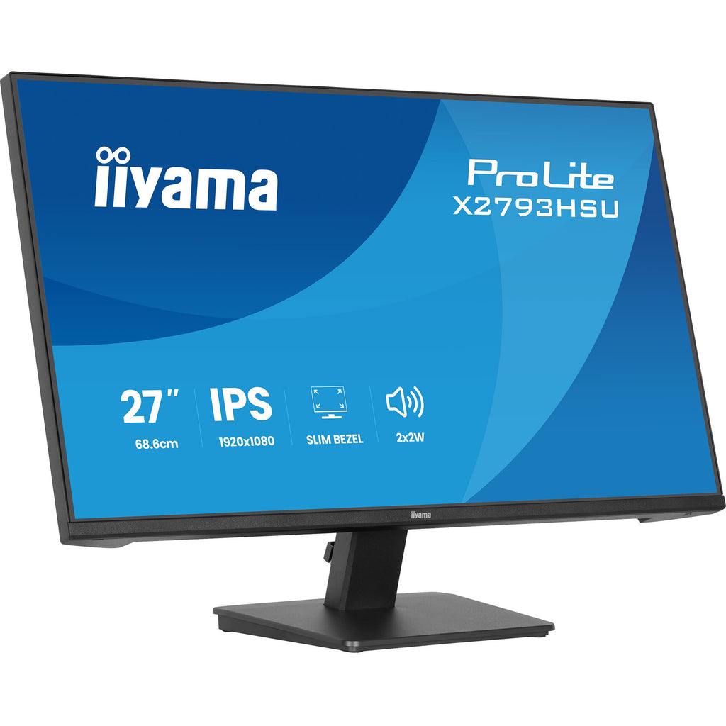 Iiyama prolite x2793hsu-b1 27 monitor (zwart (mat), 120 hz, hdmi, displayport, usb, audio)