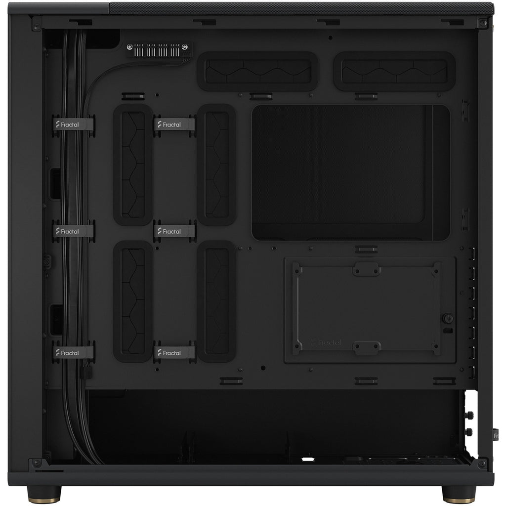 Fractal design north xl midi tower behuizing (zwart houtkleur | 2x usb-a | 1x usb-c)