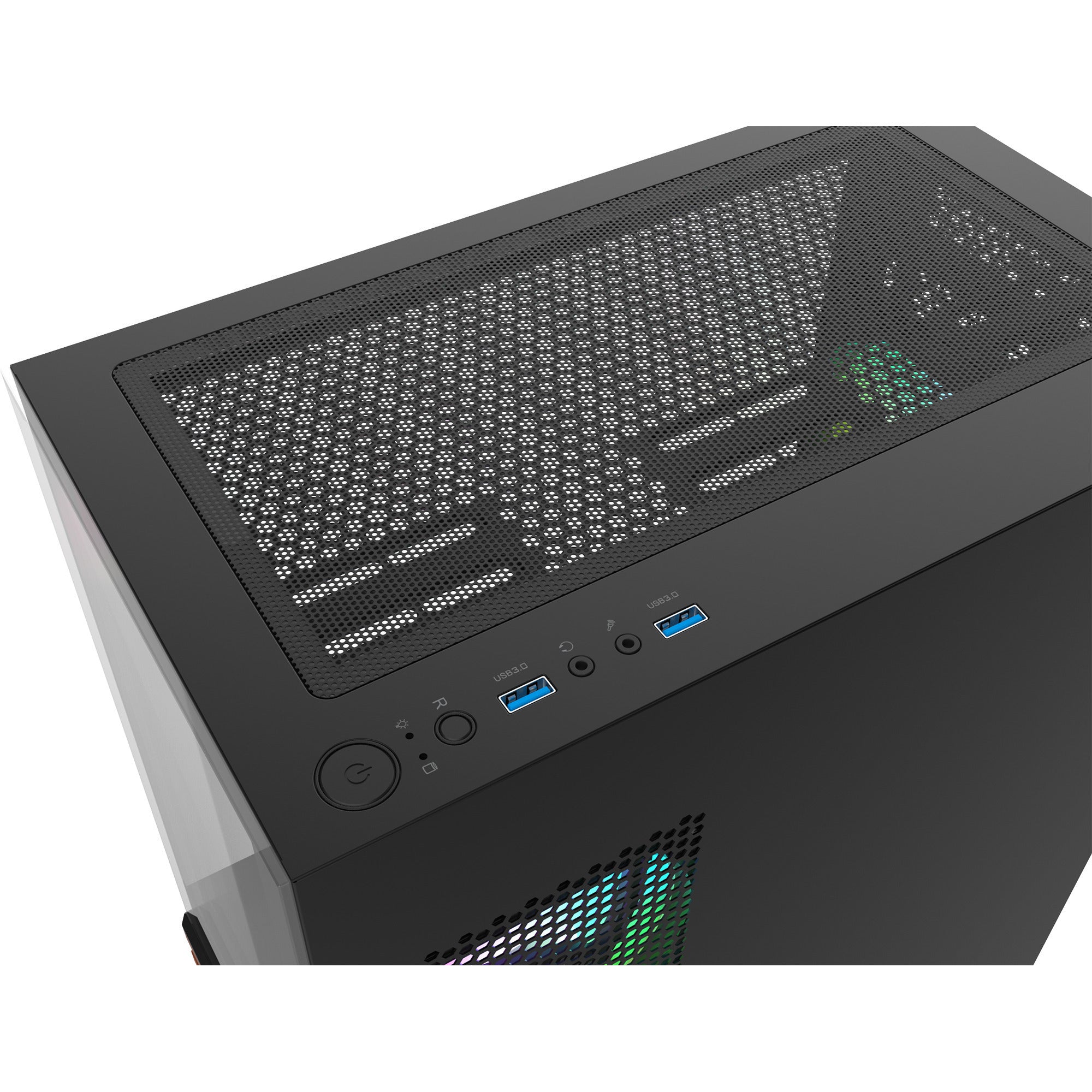 Thermaltake view 170 ws argb mini tower behuizing (zwart houtkleur | 2x usb-a | rgb | window)