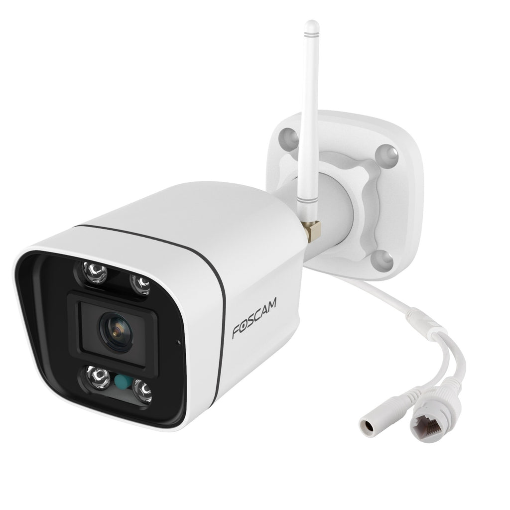 Foscam v8p, 4k 8mp dual-band wifi beveiligingscamera (wit, met geluid- en lichtalarm)
