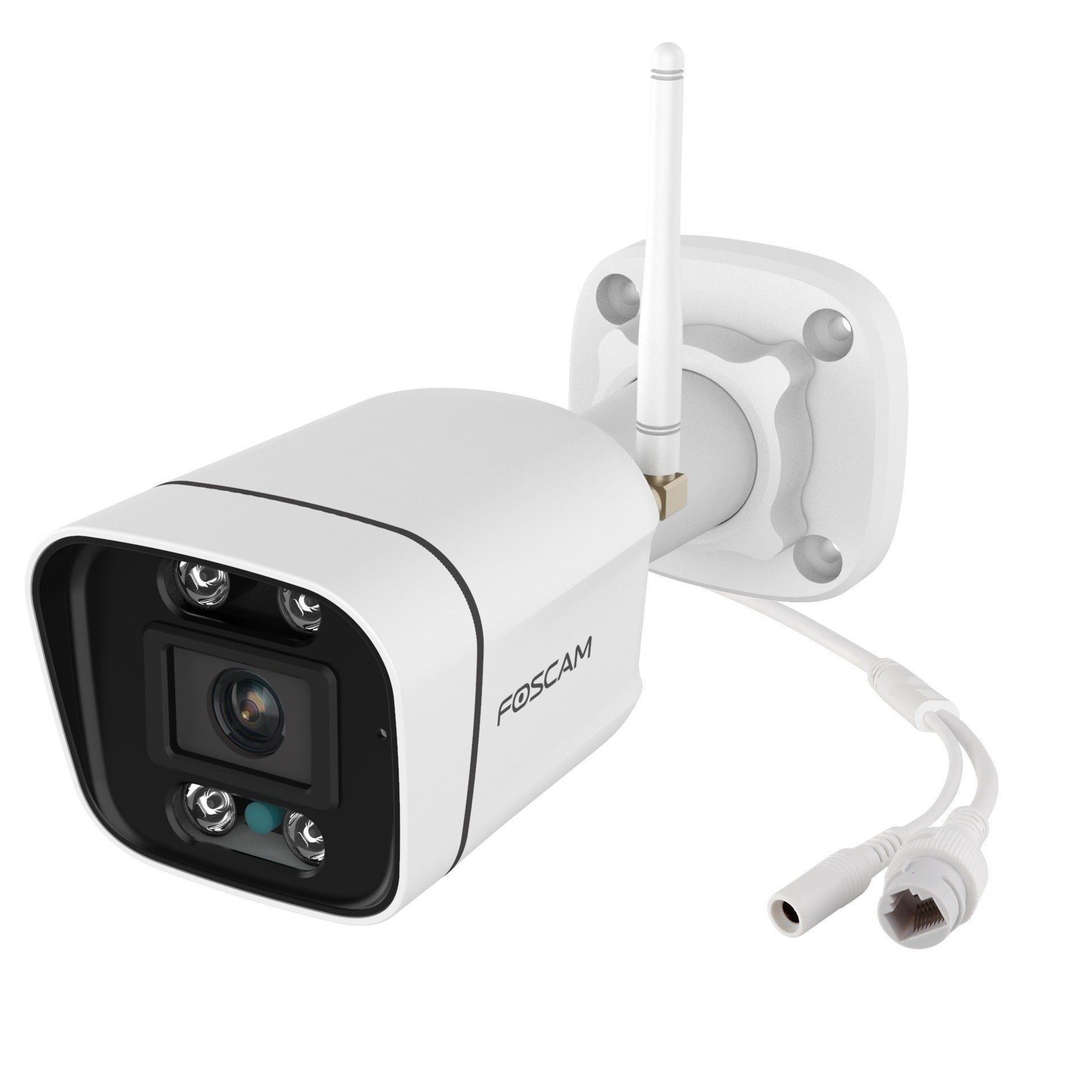 Foscam v8p, 4k 8mp dual-band wifi beveiligingscamera (wit, met geluid- en lichtalarm)