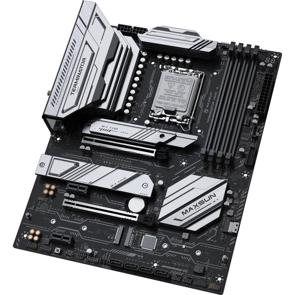 Maxsun ms-terminator z890-a wifi socket 1851 moederbord (zwart, raid, 2.5 gb-lan, wlan, bt, sound, atx)