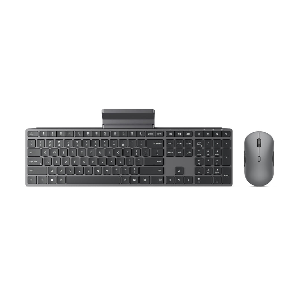 Lenovo 700 modern multi-device wireless combo desktopset (grijs, us lay-out (qwerty), 100%, 4000 dpi, 2.4 ghz, bt 5.3, usb-a)
