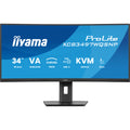 Iiyama prolite xcb3497wqsnp-b1 34 curved ultrawide monitor (zwart, 2x hdmi, displayport, 2x usb-a, 3x usb-c, rj-45)