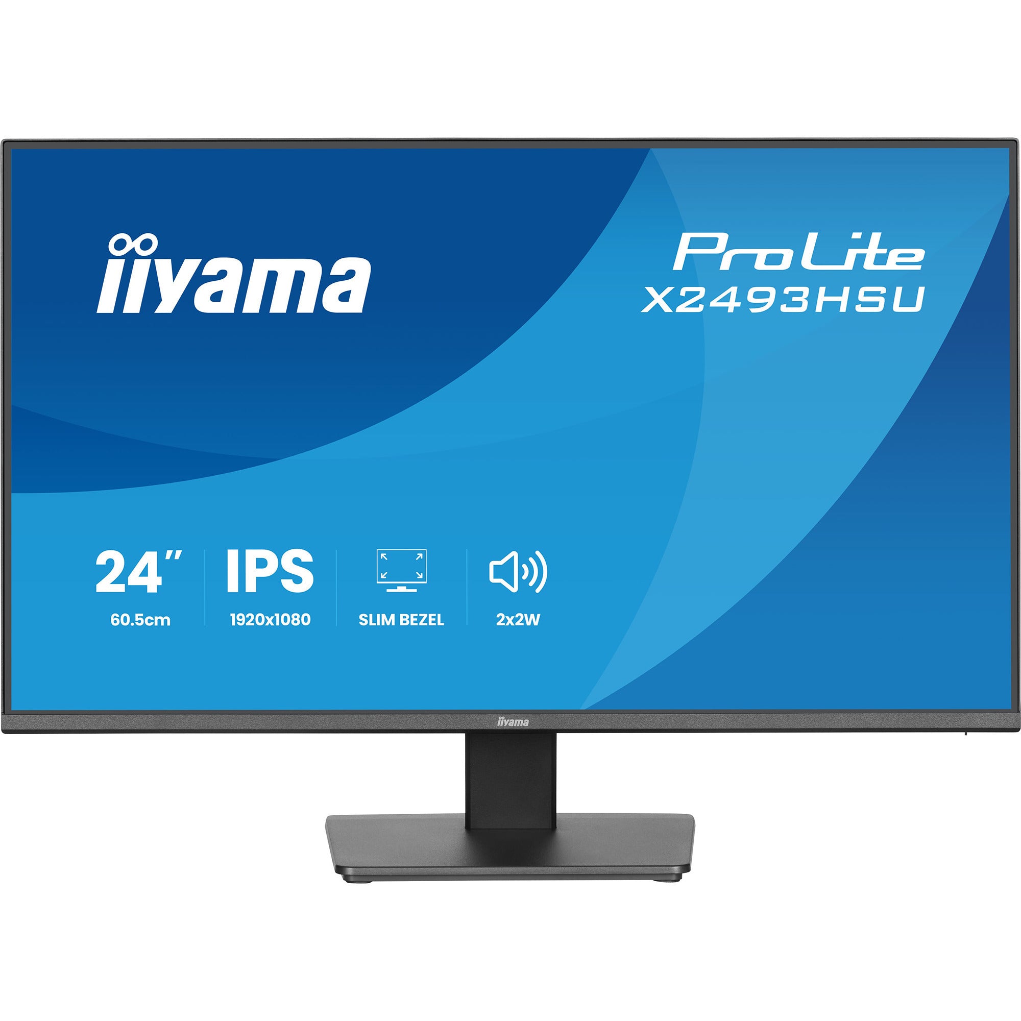 Iiyama prolite x2493hsu-b1 23.8 monitor (zwart (mat), 120 hz, hdmi, displayport, usb, audio)