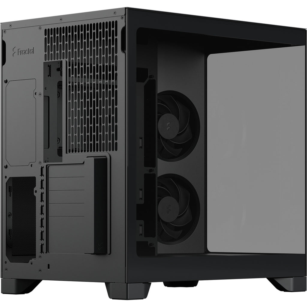 Fractal design pop 2 vision midi tower behuizing (zwart | 1x usb-a | 1x usb-c | tempered glass)