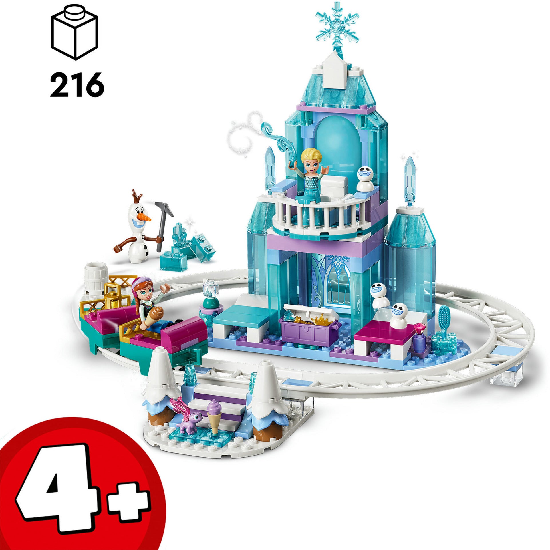 Lego disney princess 43281 elsa's ijskasteel en sneeuwrit