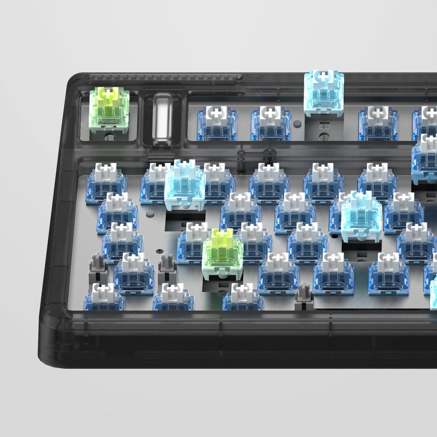 Iqunix og80 dark side wireless mechanical keyboard (zwart, us lay-out (qwerty), gateron brown, 80% (tkl), rgb leds, hot-swappable, pbt, 2.4ghz | bluetooth 5.1 | usb-c)