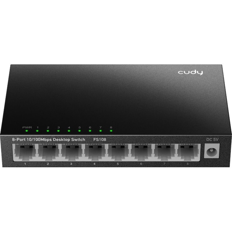 Cudy 8-port 10 100 mbps desktop switch (zwart)