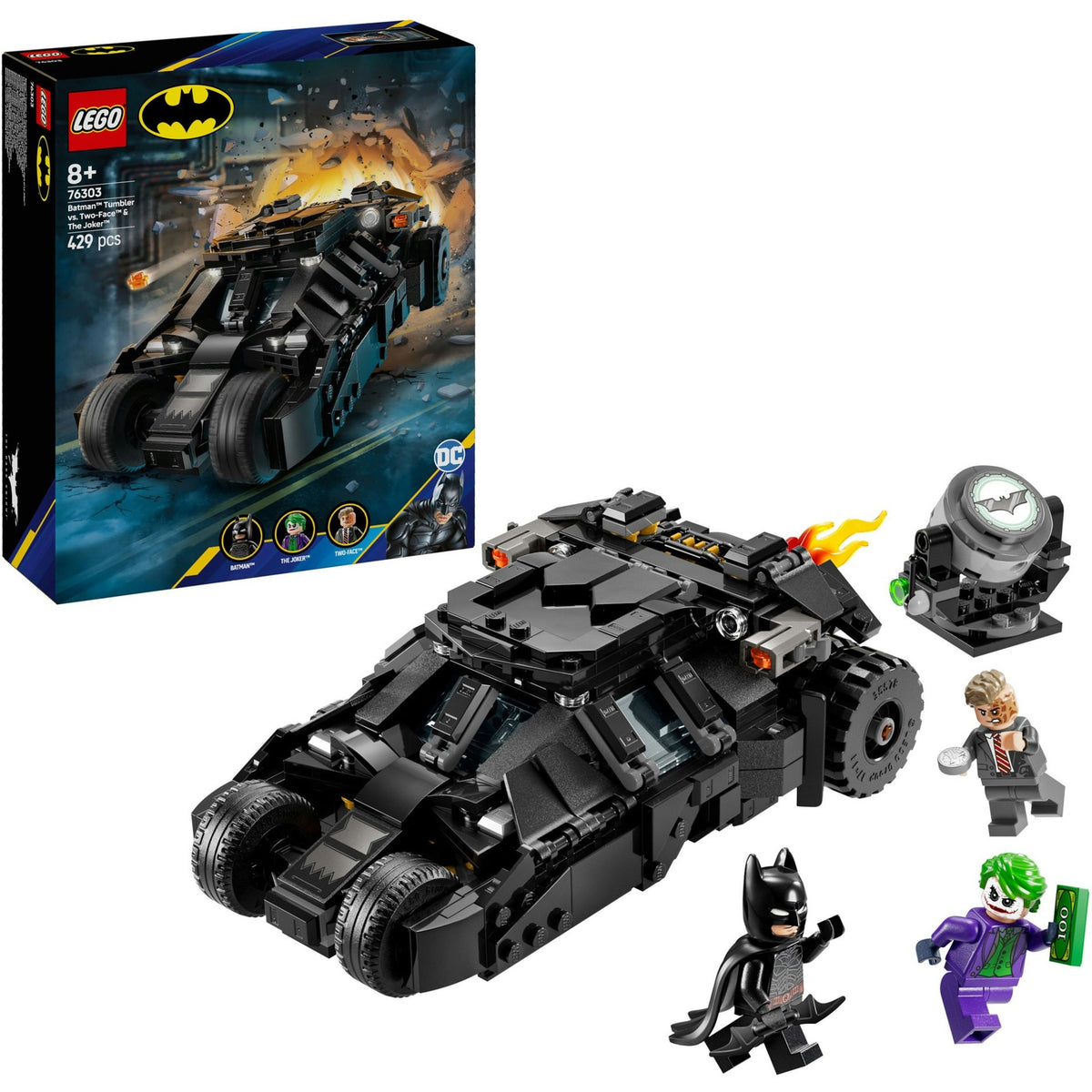 Lego super heroes - batman tumbler vs. two-face en the joker constructiespeelgoed (76303)