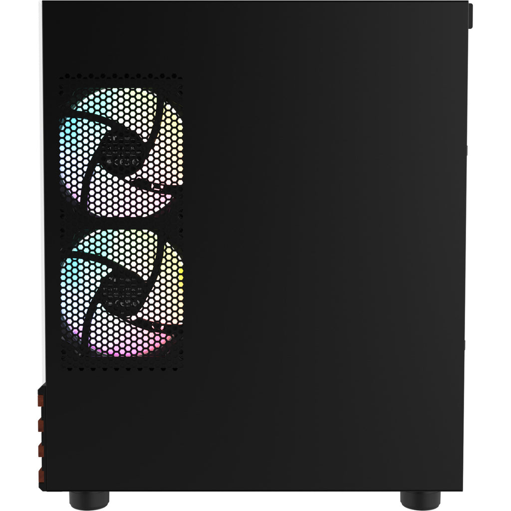 Thermaltake view 170 ws argb mini tower behuizing (zwart houtkleur | 2x usb-a | rgb | window)