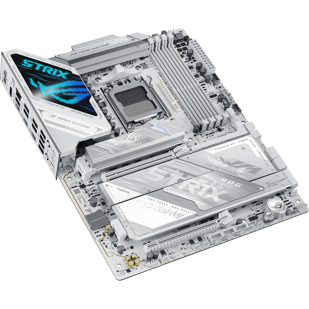Asus rog strix x870e-a gaming wifi7 neo socket am5 moederbord (wit, raid, 5 gb-lan, wi-fi 7, bt 5.4, sound, atx)