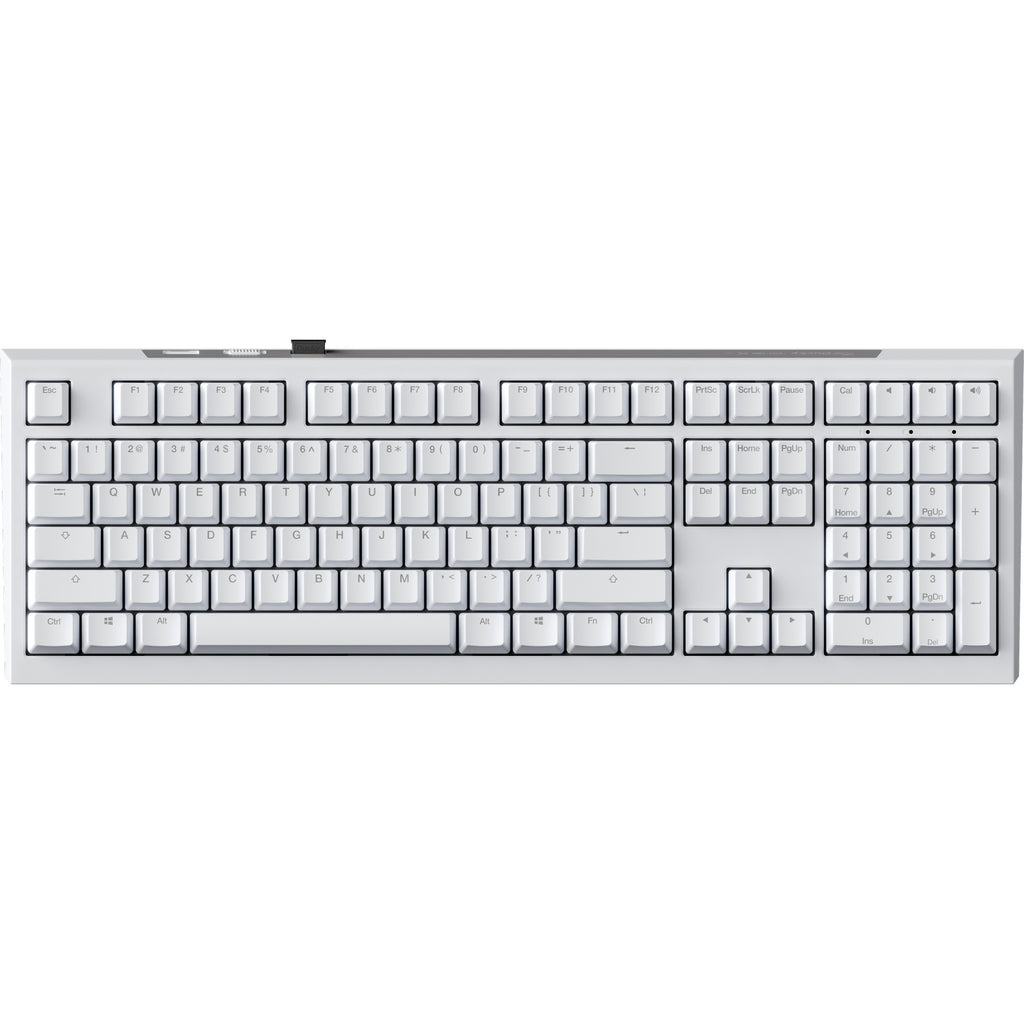 Ducky one x wireless rgb mechanisch toetsenbord (wit, us lay-out (qwerty), inductive, 100%, hot-swappable, pbt, 2.4 ghz | bluetooth | usb-c)