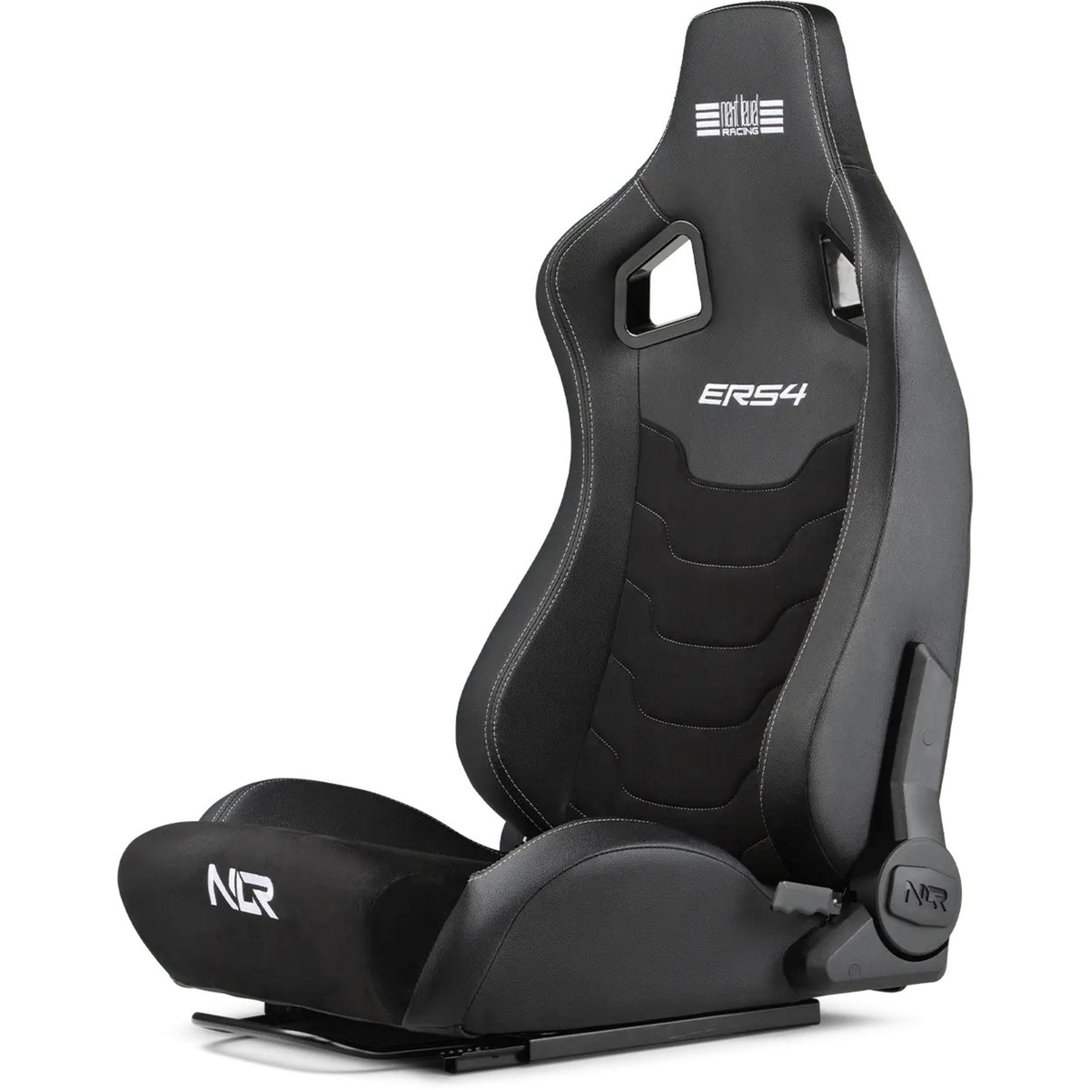Next level racing ers4 elite reclining seat - pu leder suède edition gamestoel (zwart)