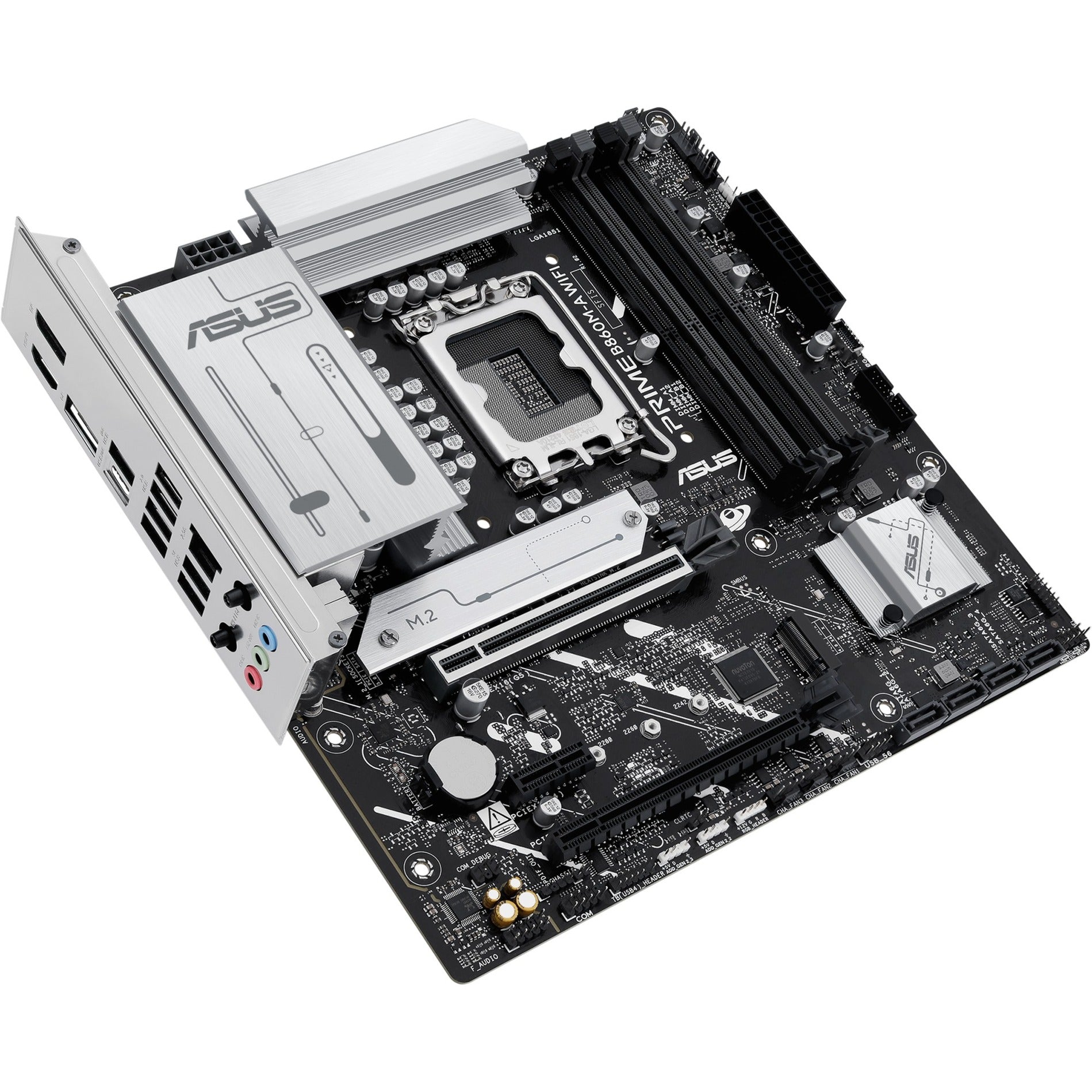 Asus prime b860m-a wifi socket 1851 moederbord (raid, 2.5 gb-lan, wi-fi 6e, bt, sound, µatx)