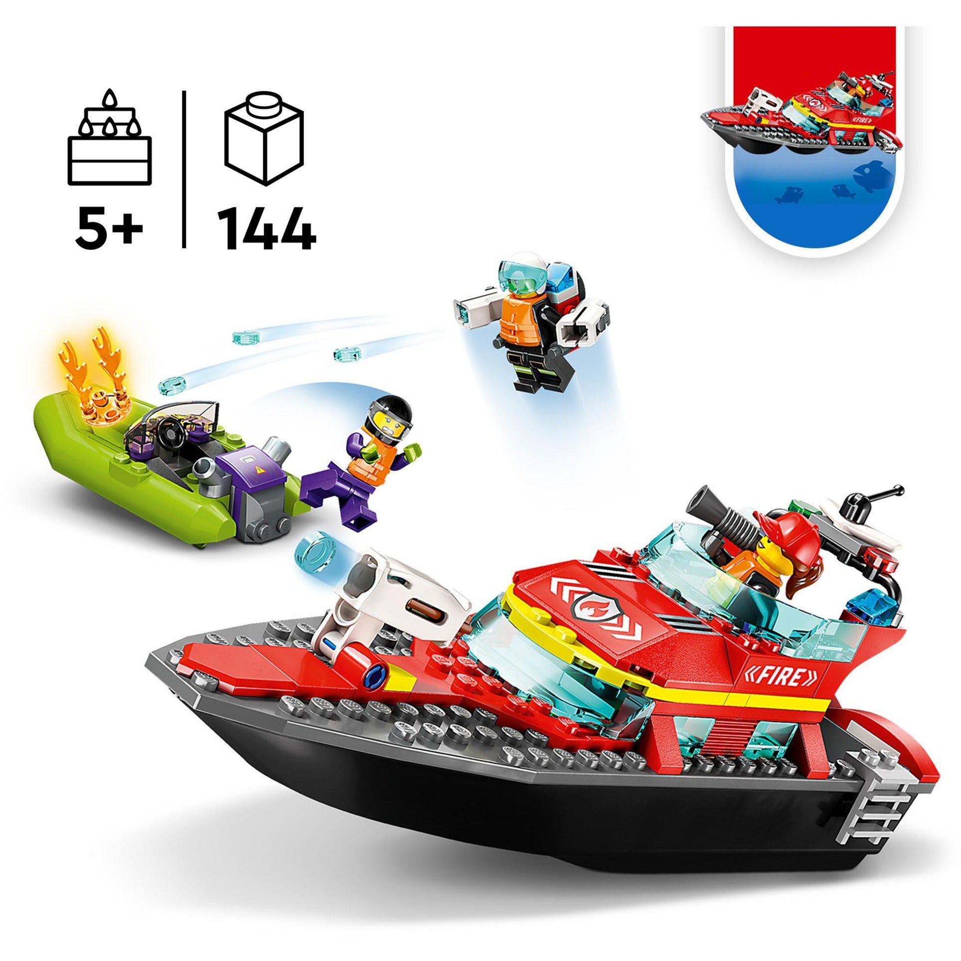 Lego City 60373 Rettungsbootbrand