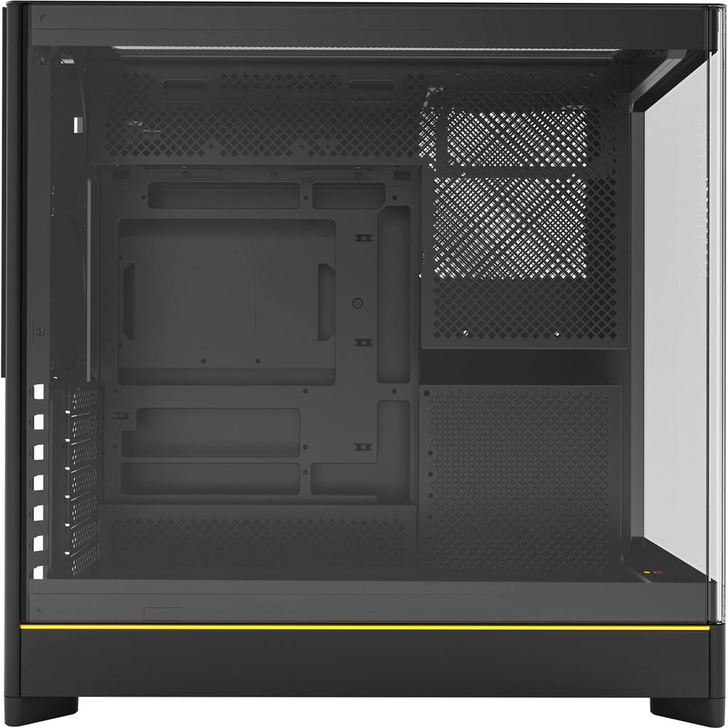 Montech hs02 midi tower behuizing (zwart | 2x usb-a | 1x usb-c | rgb | tempered glass)