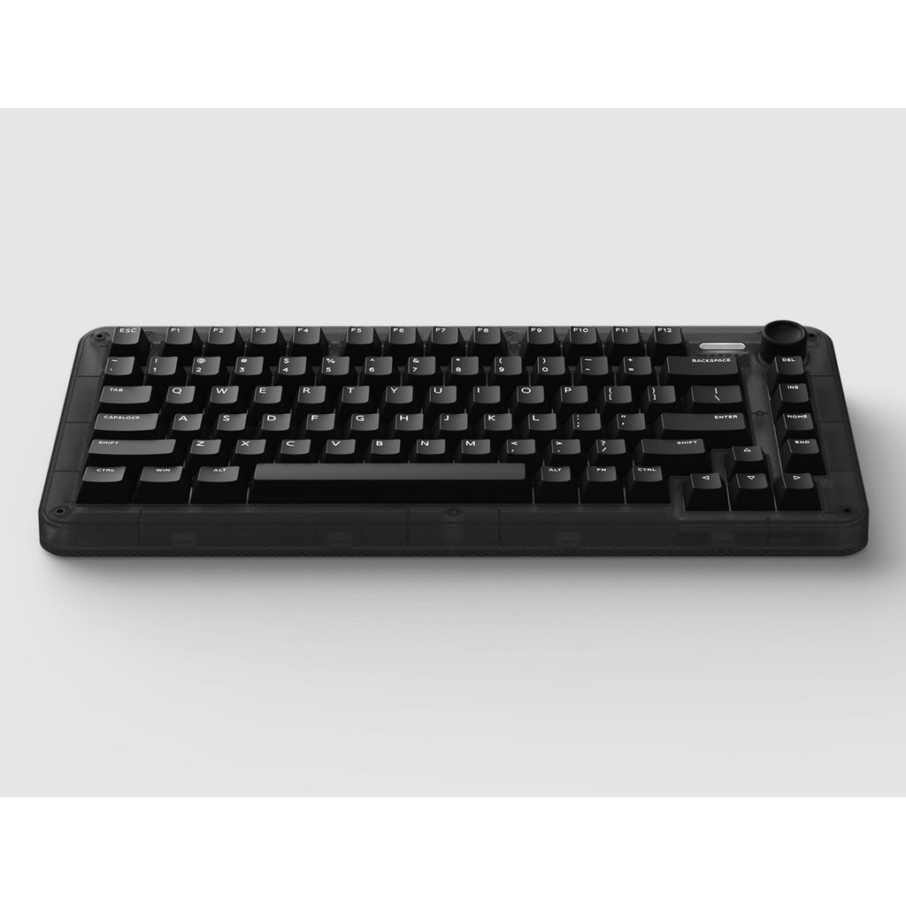 Iqunix zx75 dark side wireless mechanical keyboard (zwart, us lay-out (qwerty), gateron red, 75%, rgb leds, hot-swappable, double-shot pbt, 2.4ghz | bluetooth 5.1 | usb-c)