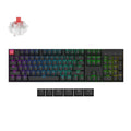 Keychron k10x-h1 rgb mechanisch toetsenbord (zwart, us lay-out (qwerty), super red, 100%, rgb, cherry double-shot pbt keycaps, hot swap, bluetooth usb-c)