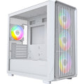 Montech x5m midi tower behuizing (wit | 2x usb-a | 1x usb-c | rgb | tempered glass)